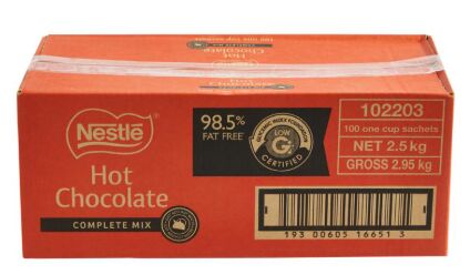 Hot Chocolate, Complete Mix 100x25gm Nestle