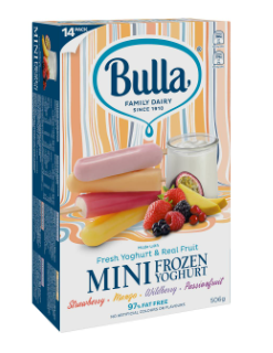 Bulla Mini Frozen Yoghurt Assorted Fruits