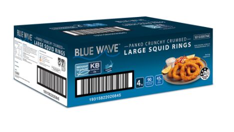Squid Rings, Panko Crunchy Crumbed LARGE 4Kg Blue Wave (I)