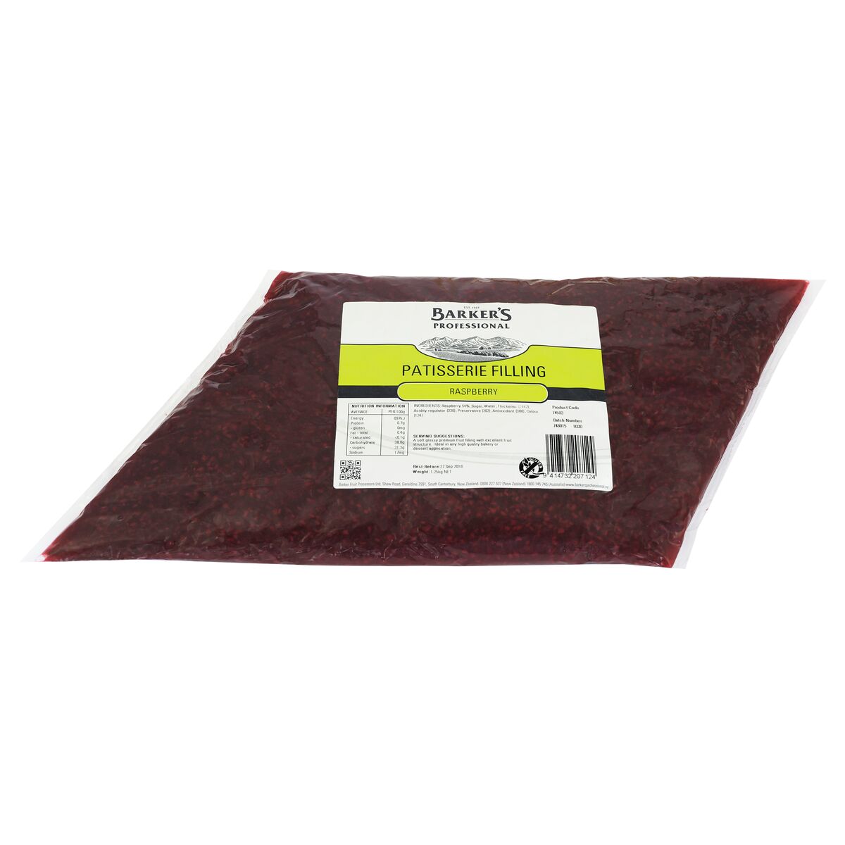 Filling, Raspberry Patisserie 1.25kg Barkers Professional
