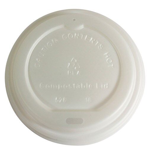 Lids, PLA 92mm Compostable Coffee for 90mm Cup OPAQUE (50) Envirochoice