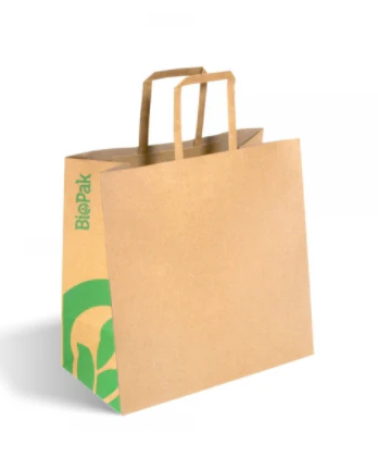 BioPak Paper Bag Small Flat Handle