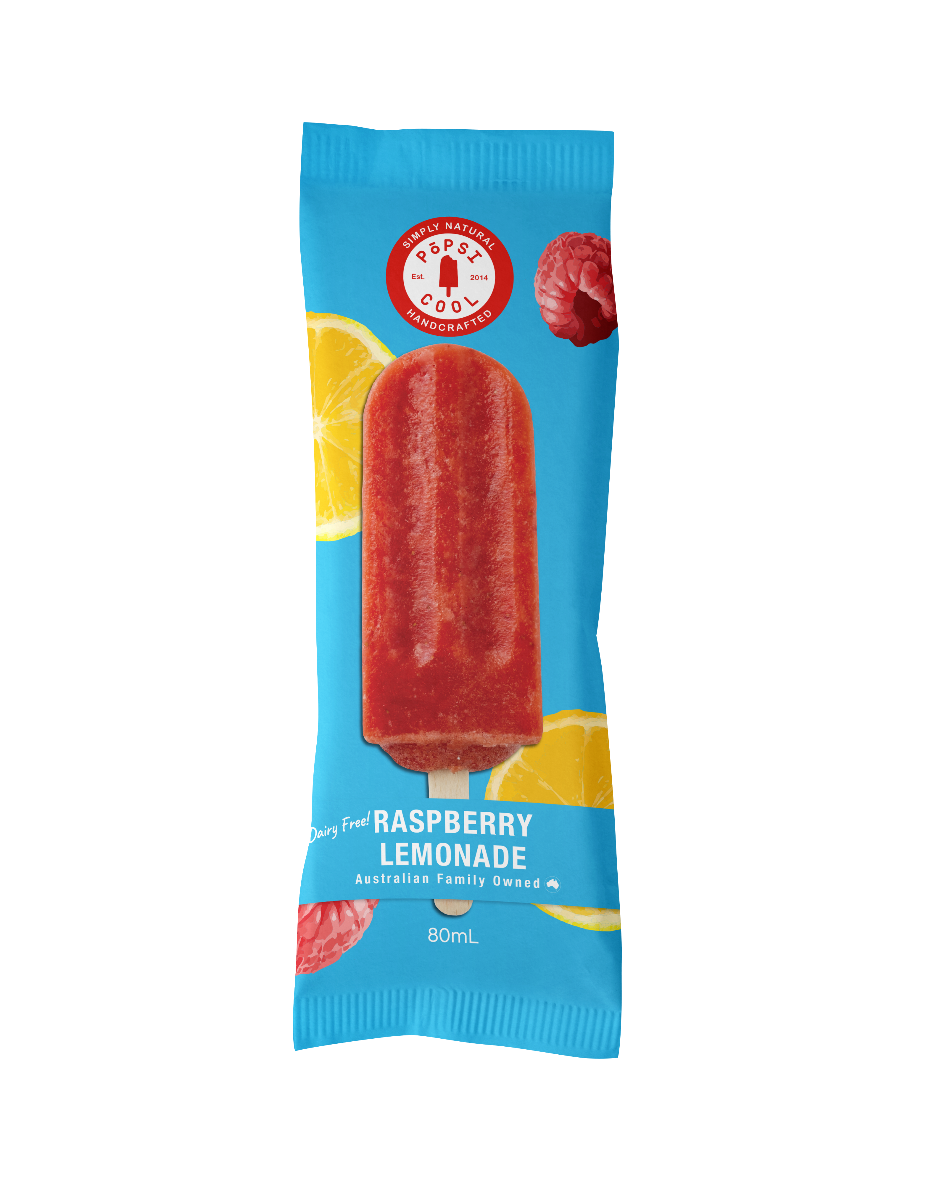 Ice Block, Popsicool Raspberry Lemon 24x80ml Gelista (GF) (VG)