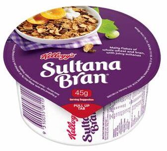 Cereal**Sultana Bran Bowls 6x45gm