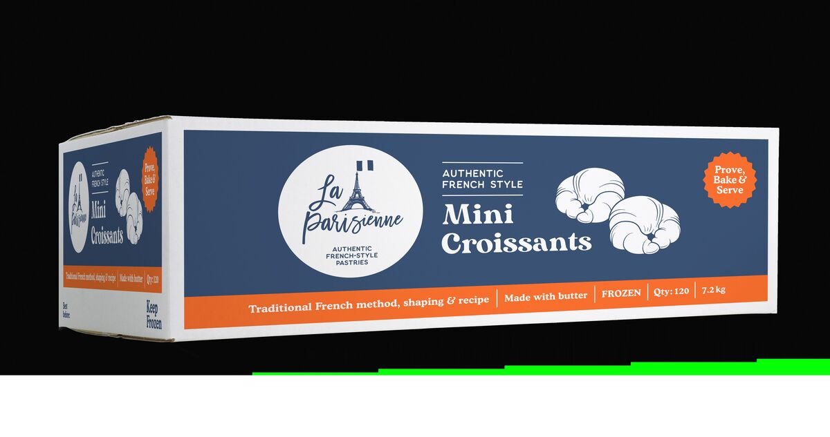 Croissant, Unbaked Mini Butter La Parisienne 120x60gm