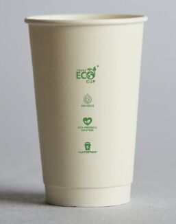 Cups, Coffee 16oz Double Wall WHITE (25) Truly Eco