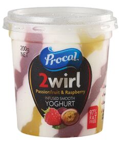 Yoghurt**Raspberry Passionfruit Swirl 12x140gm Procal