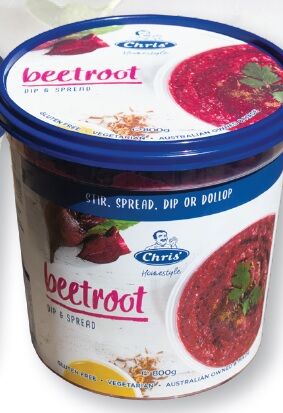Dip, Homestyle Beetroot 800g Chris (GF) (H)