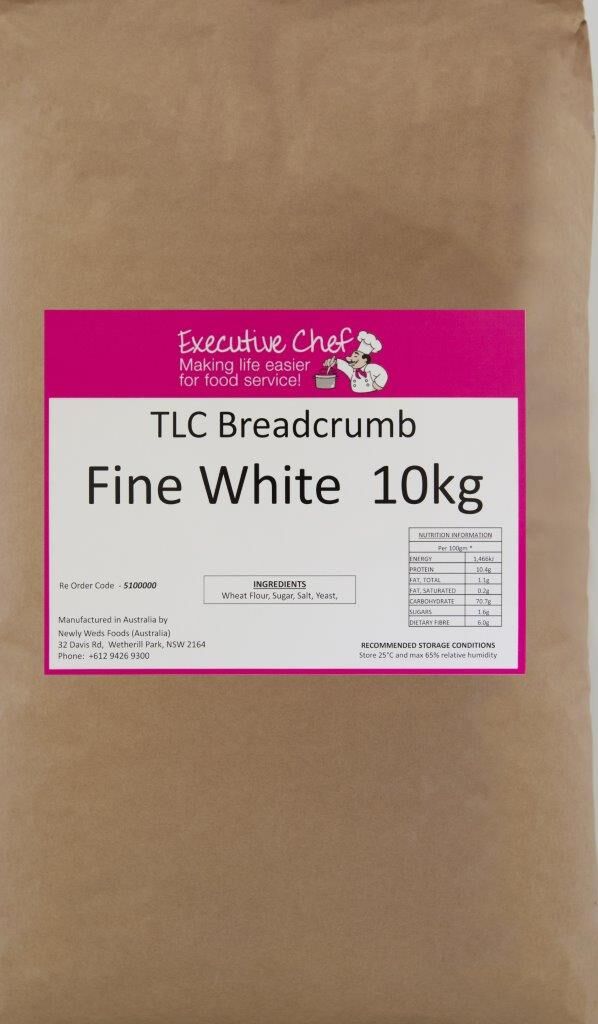 Breadcrumbs, Fine White (5100000A10) 10kg Executive Chef TLC