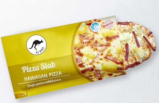 Pizza, Hawaiian Slab 10x160g Oz Bake (H)
