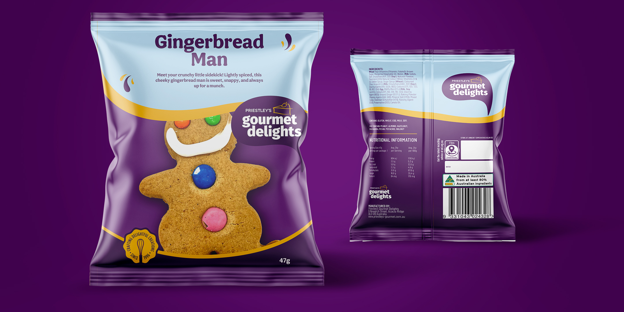 Cookies, 1-865 Gingerbread Man (12) Priestley’s