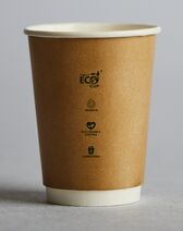 Cups, Coffee 16oz Double Wall KRAFT (25) Truly Eco