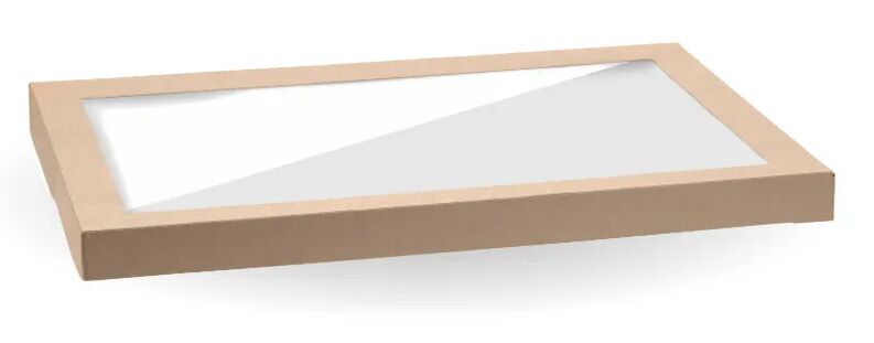 Lids, PLA Window for BioBoard**Extra Large Catering Tray, Biopak (50)