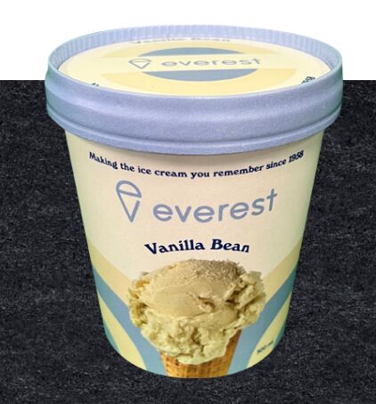 Ice Cream, Vanilla Bean 6x500ml Everest