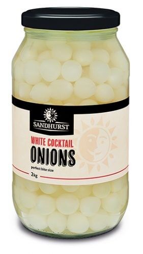 Onions, Cocktail White 2kg Sandhurst (plastic)