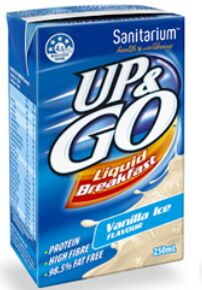 Up & Go, Energize Vanilla Liquid Breakfast 12x250ml Sanitarium