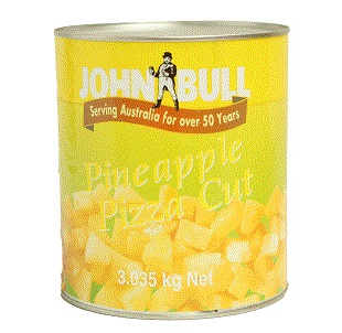 John Bull Pineapple Pizza Cut