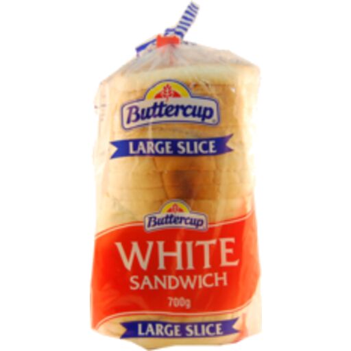 Bread, White Sliced 700gm Buttercup (167999) (VG)
