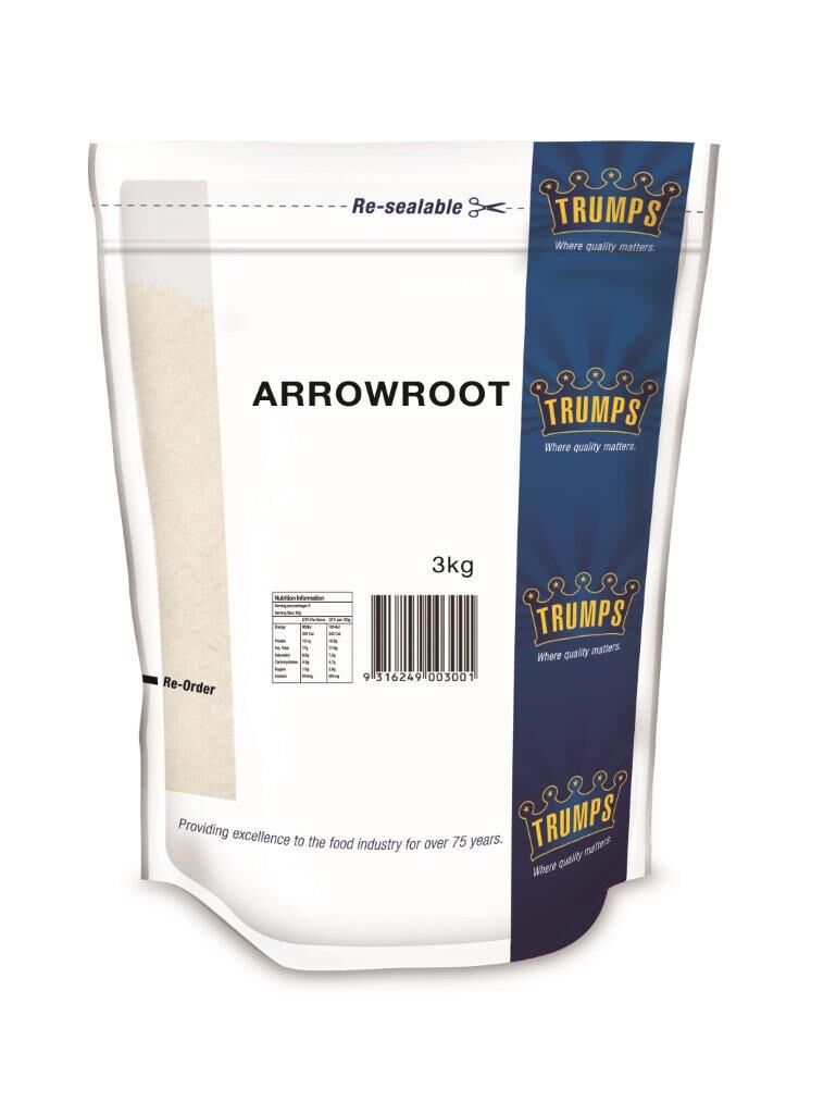 Arrowroot Flour 3Kg Trumps Tapioca Starch