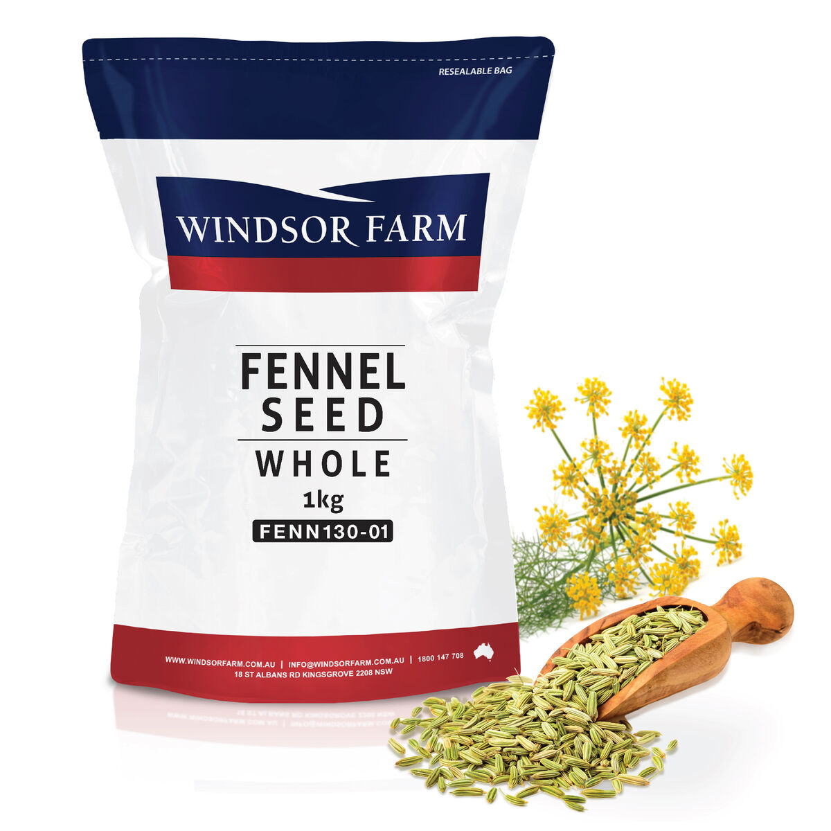 Fennel Seed Whole 1kg Windsor Farm