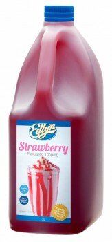 Milk Flavour, Strawberry Topping 3lt Edlyn (GF) (H)