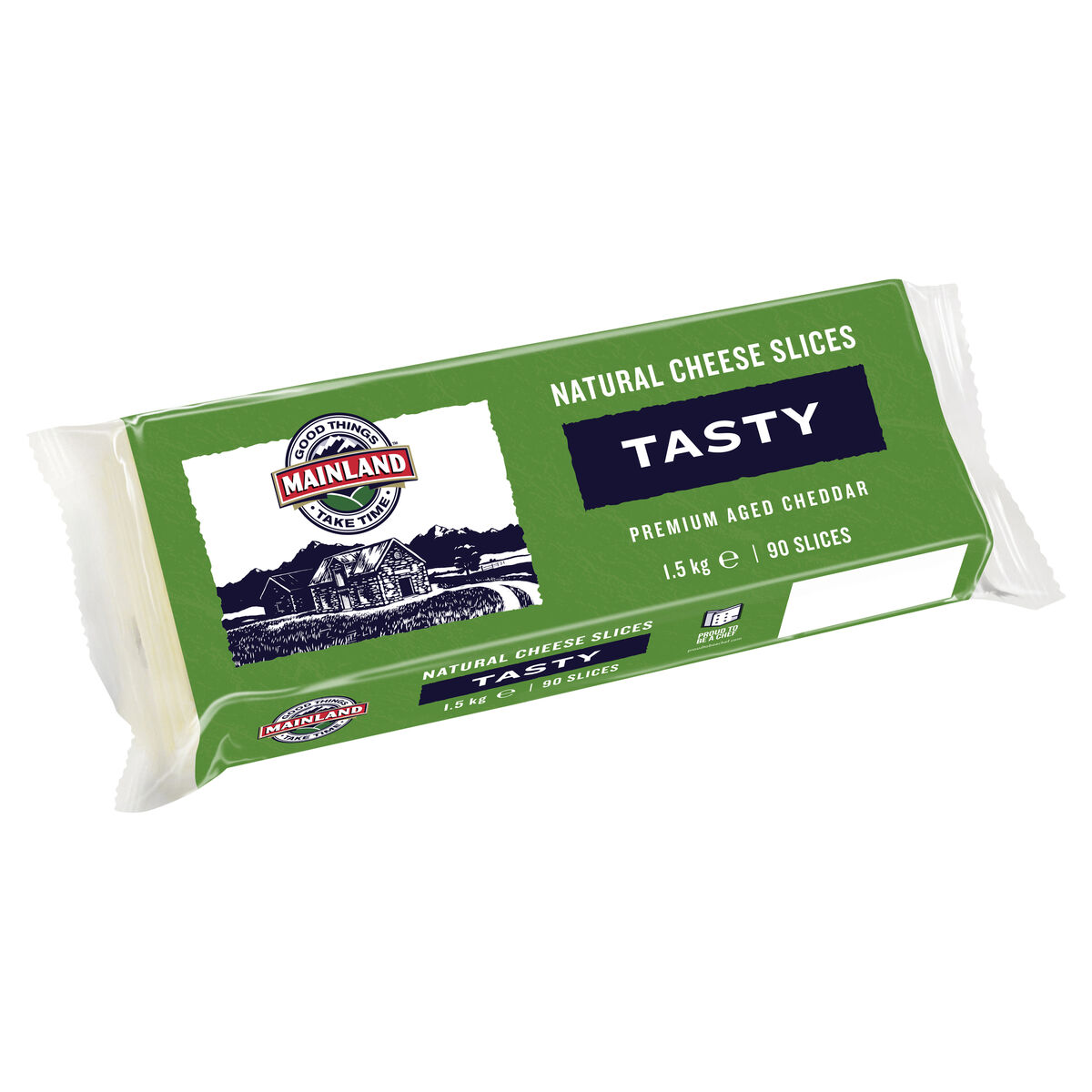 Cheese, Sliced Tasty 1.5Kg Mainland (90) (GF) (H)