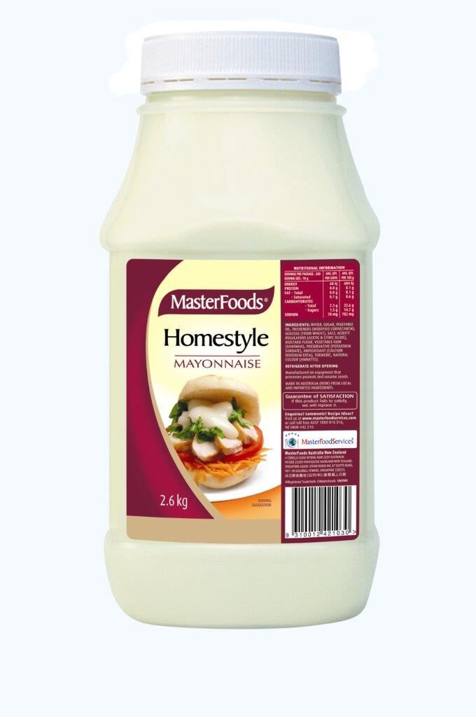 Mayonnaise, Homestyle 2.6Kg Masterfoods