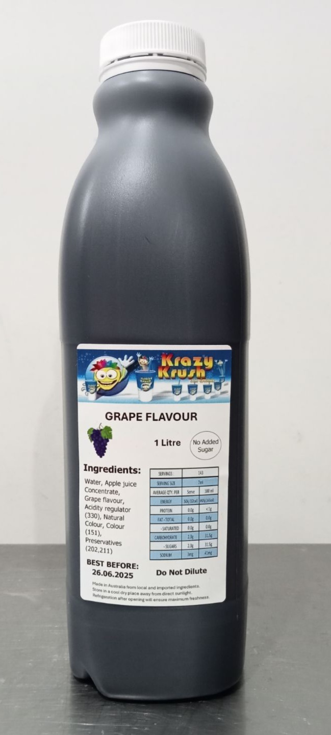 Granita, Grape Flavour 1L Krazy Krush