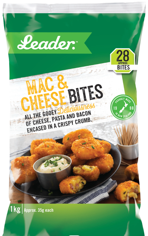 Leader Mac & Cheese Bites with Bacon