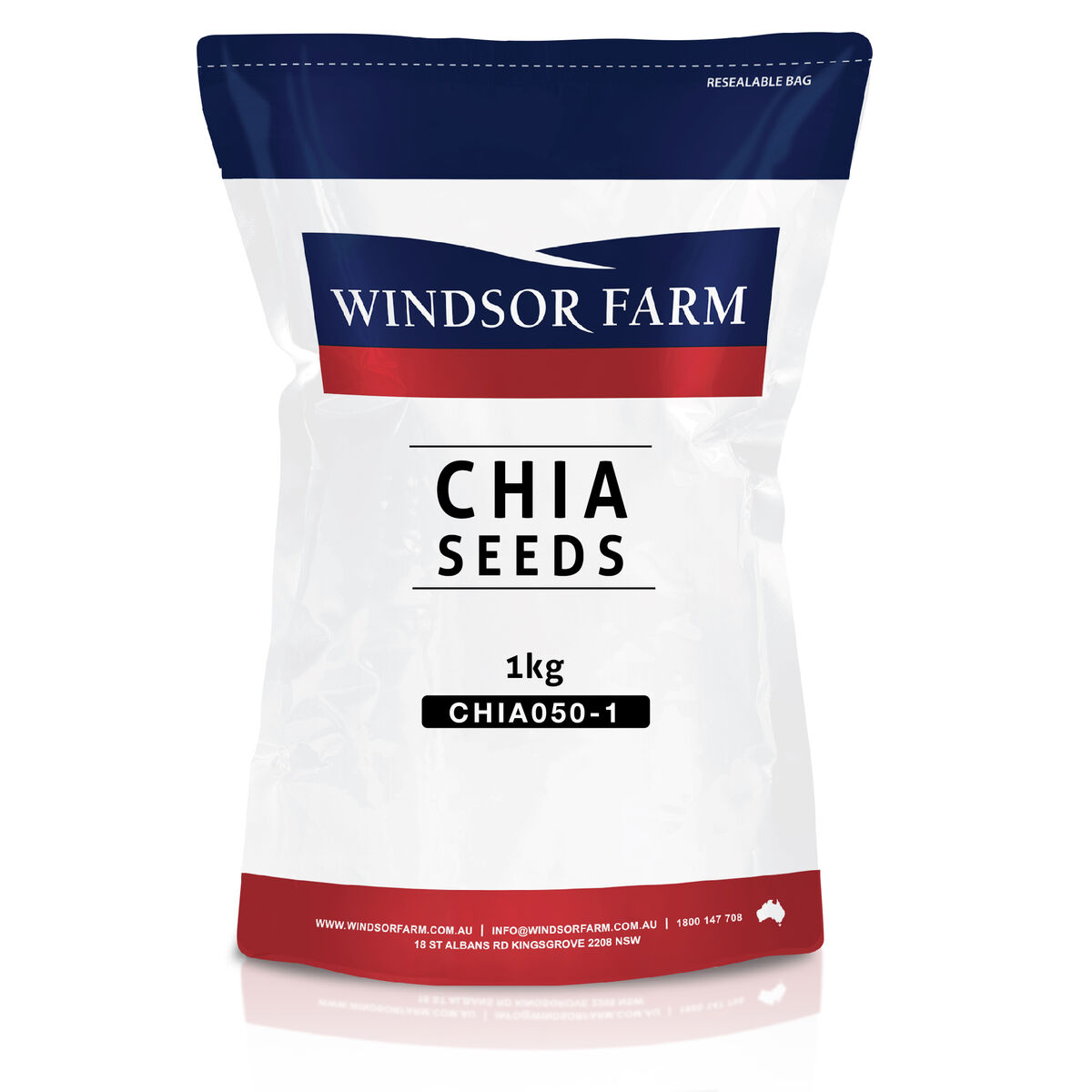 Chia Seeds, Black 1kg Windsor Farm