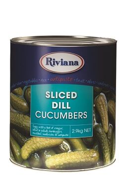 Cucumber, Sliced Dill 2.9kg Riviana (VG)