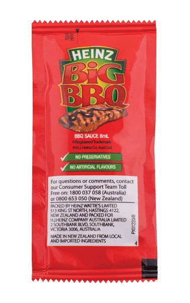 Sauce** BBQ Portion Control 300x8ml Heinz