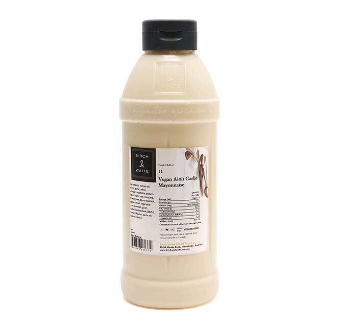 Mayonnaise, Plant Based Garlic Aioli 1L Birch & Waite (VG) (GF) (H)