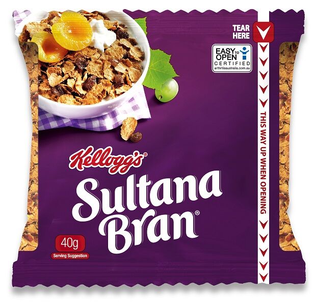Cereal, Sultana Bran PC Sachets 30x40gm Kelloggs (VG)