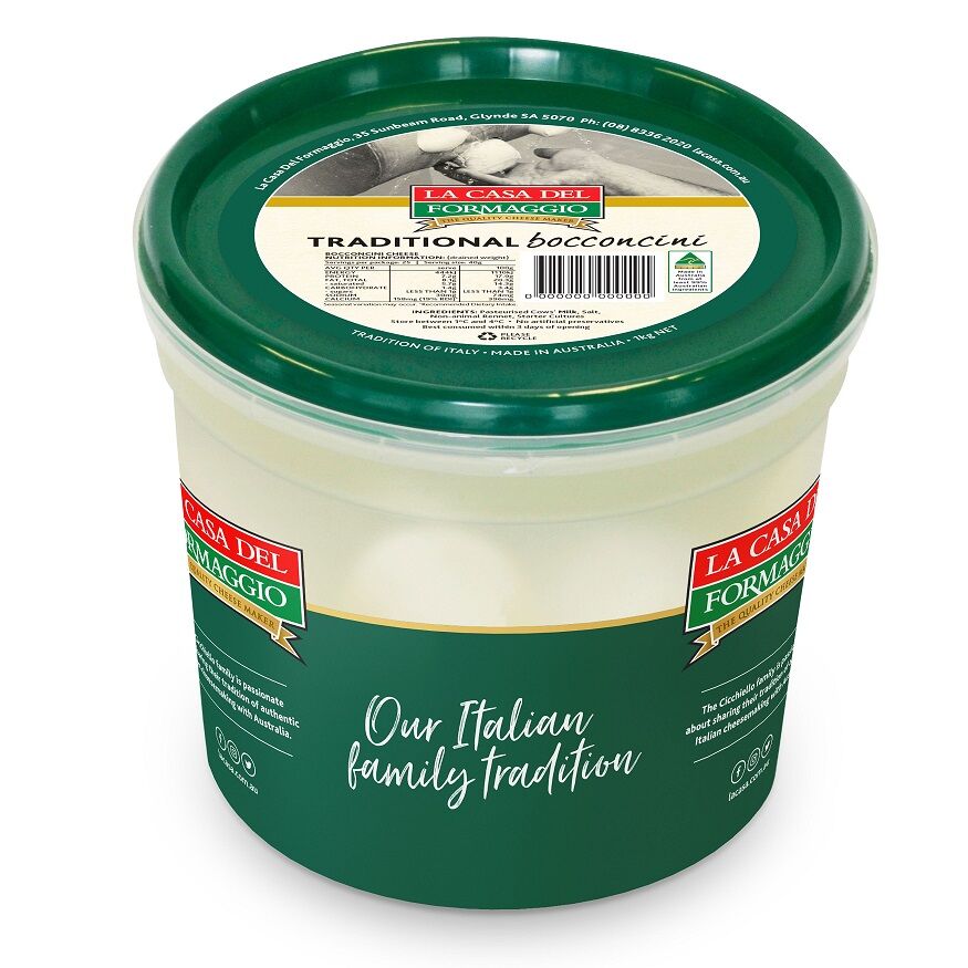Cheese, Bocconcini Bucket 1Kg La Casa Del Formaggio (GF)