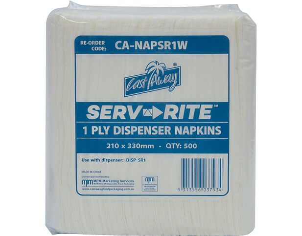 Napkin**Serv Rite Dispenser White 1 Ply (6000)