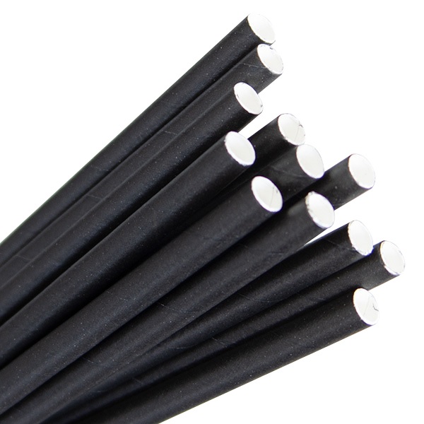 Bygreen Paper Straws Black