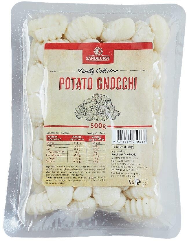 Pasta, Gnocchi 500gm Sandhurst (VG) (H)