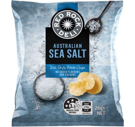 Potato Chips, Sea Salt Red Rock Deli 21x28g Smith’s