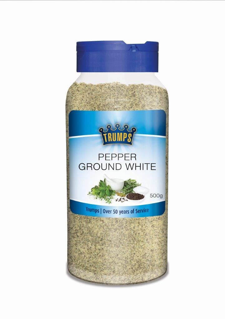 Pepper, White Ground 500gr Trumps Cannister