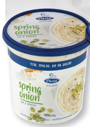 Dip, Homestyle Spring Onion 800g Chris (GF) (H)