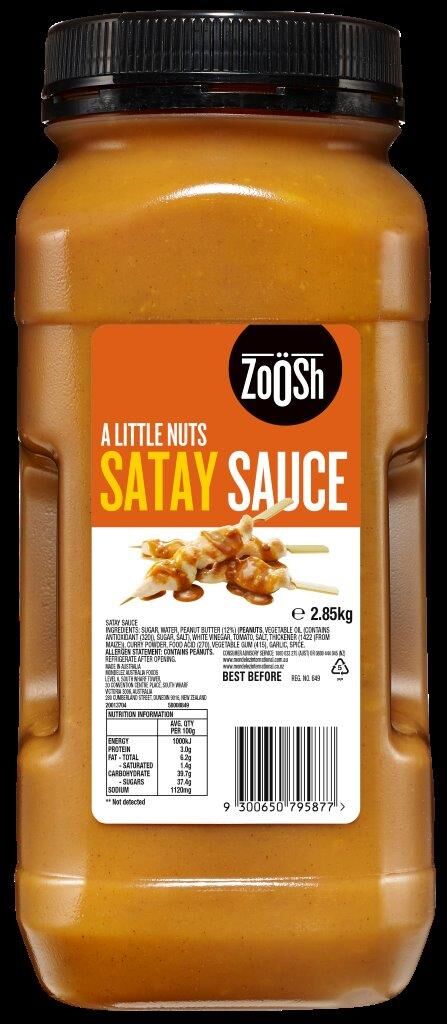 Sauce, Satay 2.85Kg Zoosh