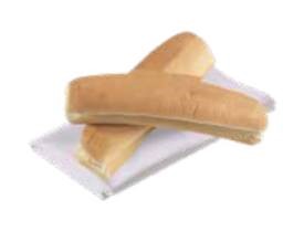 Tip Top Hot Dog Roll Unseeded Side Cut