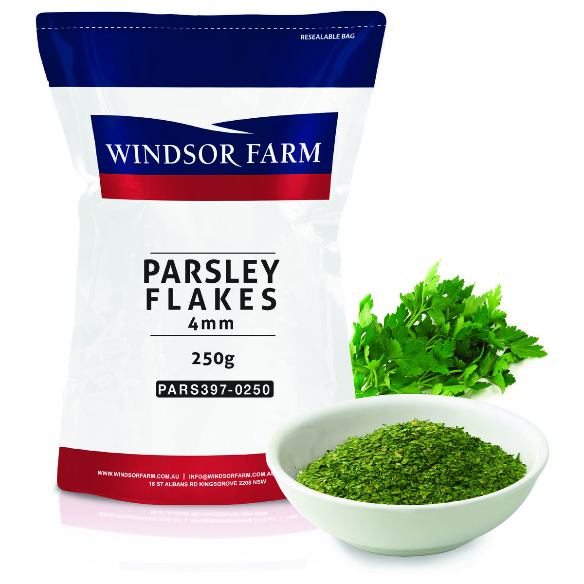 Parsley Flakes 4mm 250gm Windsor Farm
