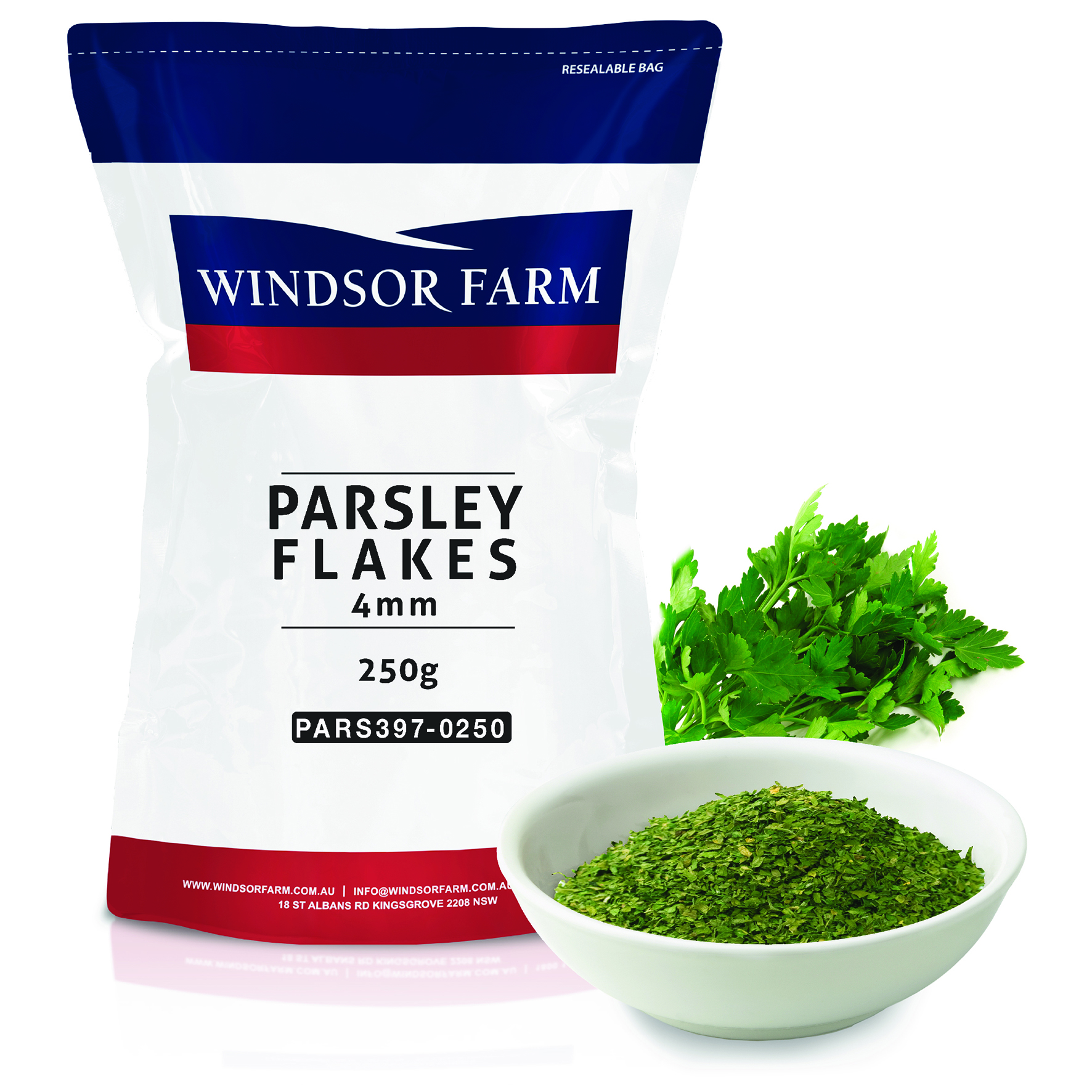 Parsley Flakes 4mm 250gm Windsor Farm