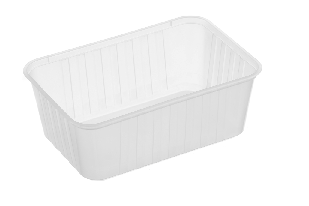Genfac Plastic Container Rectangular Ribbed