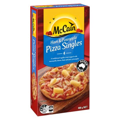 Pizza Singles, Ham and Pineapple 8x400gm McCains (32)