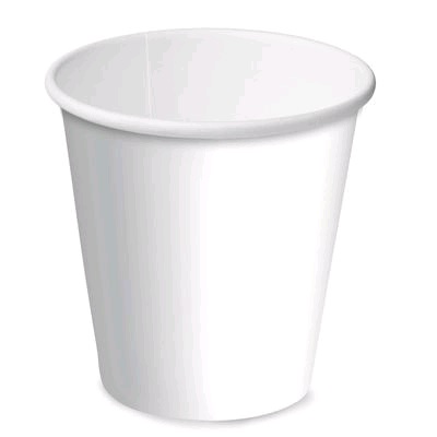 Castaway Paper Cup Single Wall Slim Line White