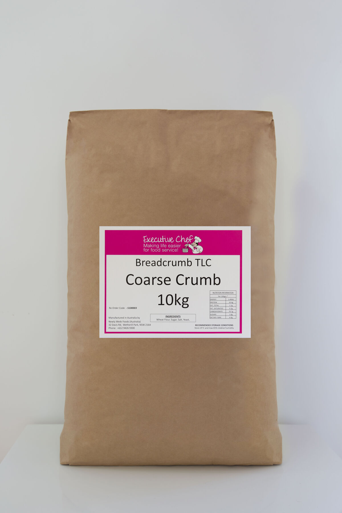 Breadcrumbs, Coarse White (5100002A10) 10kg Executive Chef TLC