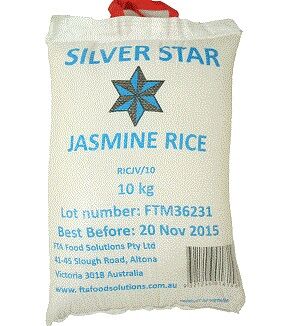 Rice, Jasmine 10kg Silver Star